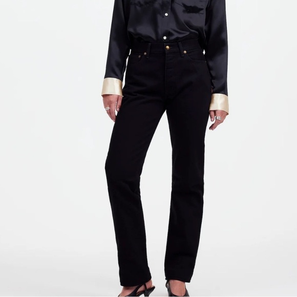 Alexa Chung for Madewell High-Rise Straight Jean in Outridge Wash - Picture 1 of 6